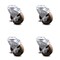 Service Caster 4 Inch High Temp Glass Filled Nylon Wheel Swivel Bolt Hole Caster Set with Brake SCC-BH20S414-GFNSHT-TLB-4 - alternate 1